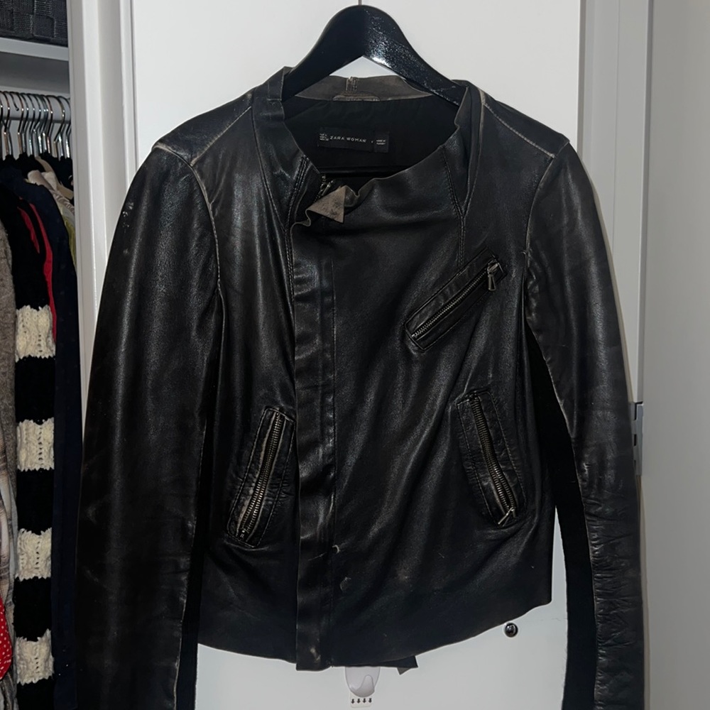 ZARA Lightweight leather jacket